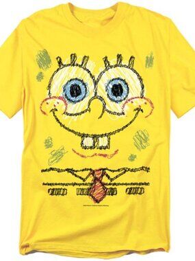 Spongebob T-Shirt Spongebob Scribble Smile Unisex Graphic Tee